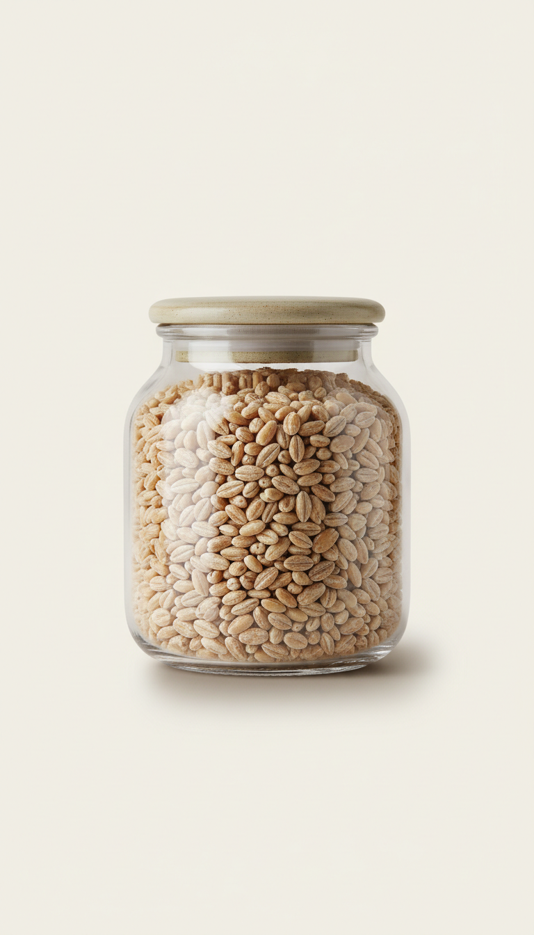 Heirloom Farro in Glass Jar